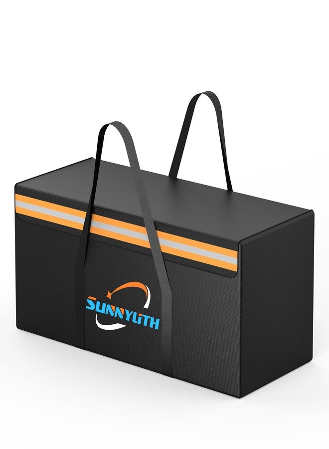 SunnyLith Large Fireproof Document Bags, 24x12x12" Waterproof Storage Firesafe Bag, Large Capacity Waterproof Storage Box with Reflective Strip for Valuables & Passport, Silicone Coating & Zipper Closure - Image 1