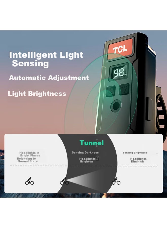 Tcl De Gu Bicycle Light, Night Riding Light, Front Light, Night Riding Horn, Ultra-bright Luminous, Children's Bluetooth Remote Control, With Hor - Image 2
