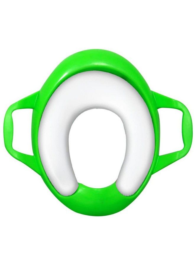 SunBaby Soft Cushion Baby Potty Seat With Handle Support (Green White) - Image 2