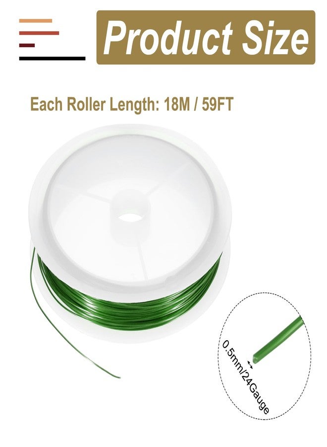 MECCANIXITY 24 Gauge Copper Wire for Jewelry Making Tarnish Resistant Beading Wire for Jewelry Making Crafts Supplies, Green, 59FT - Image 2