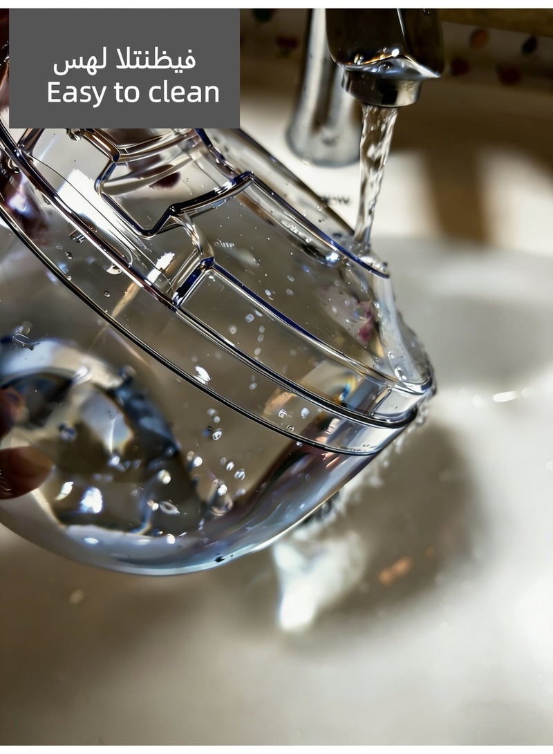 كرونايتي مرطب هواء بالموجات فوق الصوتية 3 لتر مع ضوء ليلي – جهاز ترطيب وتنقية مزدوجة الفوهة مع وظيفة معطر، موزع زيوت، إيقاف تلقائي وتشغيل هادئ لمدة 20 ساعة، مناسب للمكتب، السيارة، ملطف جو (شفاف) - Image 4