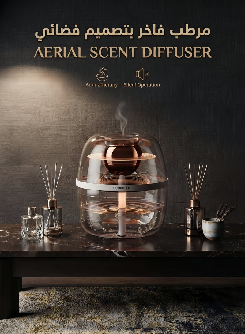 3L Humidifier & Aroma Diffuser With Light,Air Purifier for Room – Cool Mist Essential Oil Diffuser with Dual Nozzles,Quiet Operation up to 20H, Auto Shut-Off, Scented Fragrance with Light, Transparent Design - Image 1