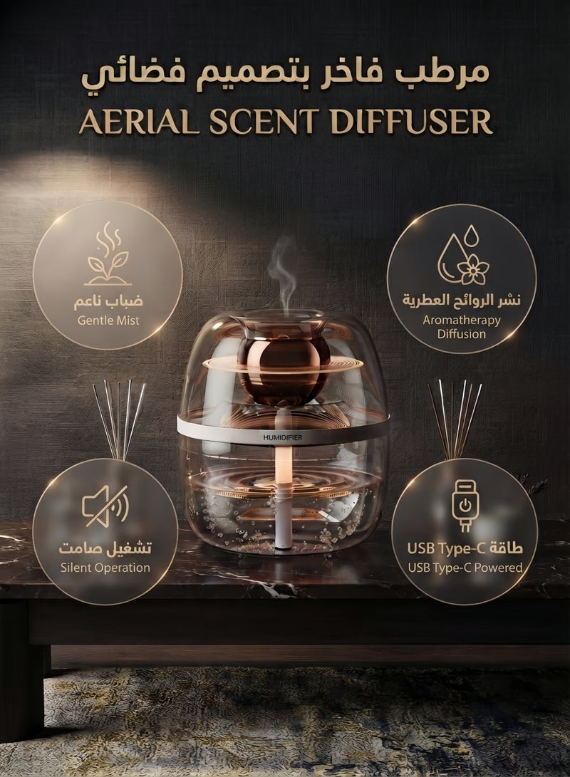 3L Humidifier & Aroma Diffuser With Light,Air Purifier for Room – Cool Mist Essential Oil Diffuser with Dual Nozzles,Quiet Operation up to 20H, Auto Shut-Off, Scented Fragrance with Light, Transparent Design - Image 2