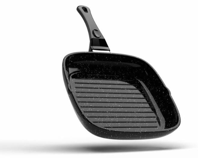 توب شيف مقلاة شواء مربعة من الجرانيت - Image 1