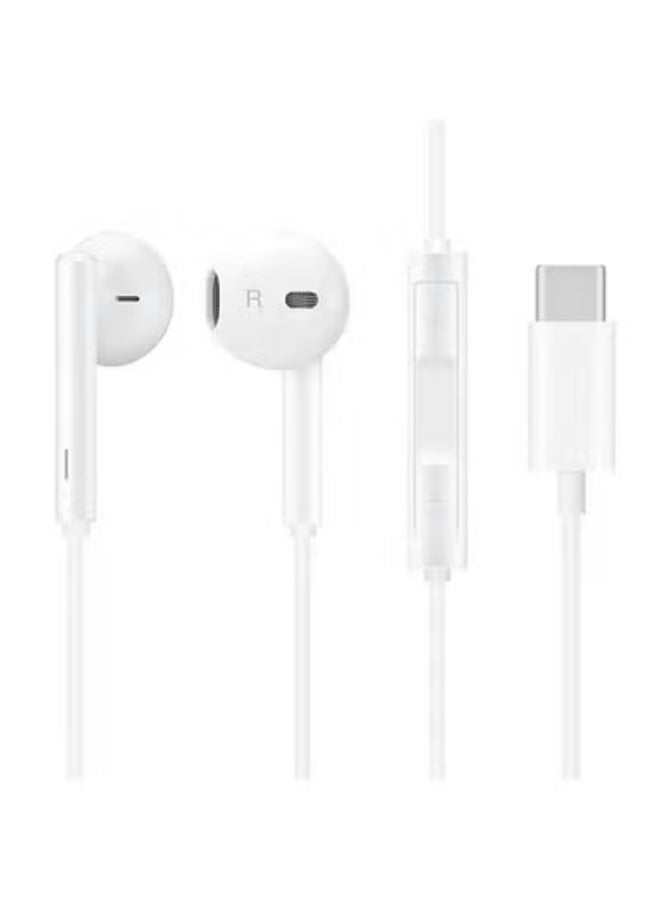 Wired In-Ear Headphones With Mic White USB Type-C Edition for Huawei - Image 2
