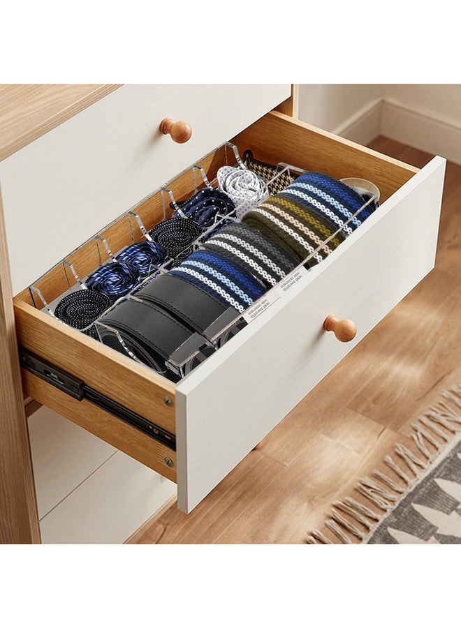 Hlimior Hlimior Belt Organizer, Acrylic 12 Compartments Belt Container Storage Holder, Acrylic Belt Display Storage Box, Clear Belt Display Case for Closet Tie and Bow Watch Jewelry Bracelets Ring Cosmetic…  - Image 4