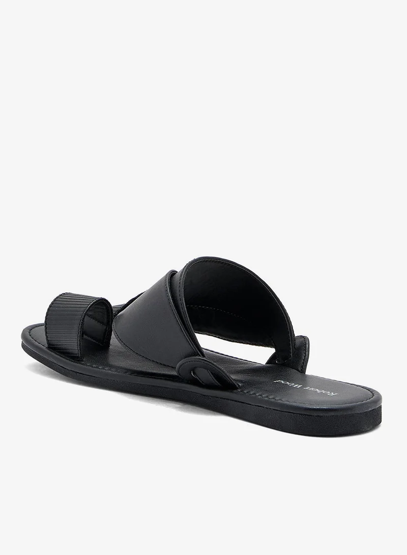 Robert Wood Black Traditional Arabic Sandals for Men | Best Price UAE