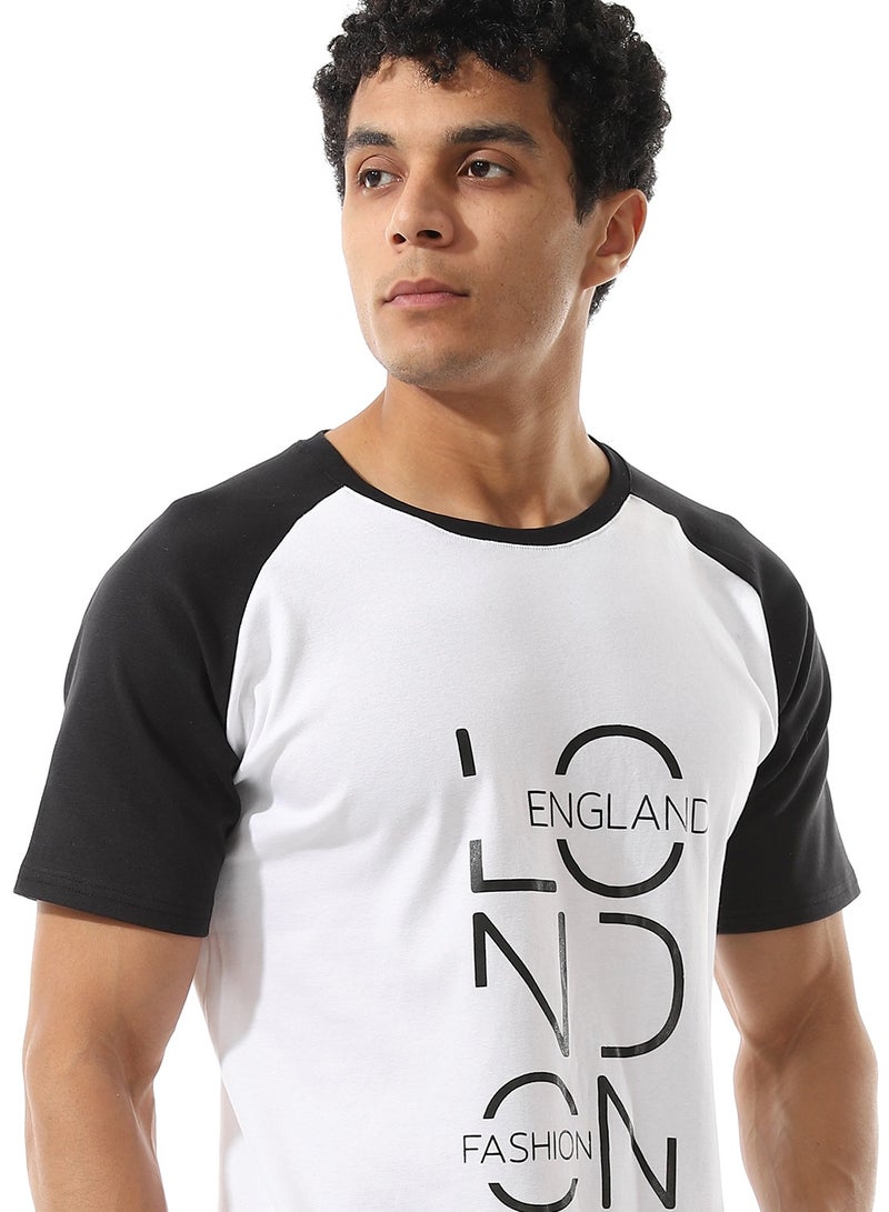 Men's Pajama Set T-shirt Round Neck And Short