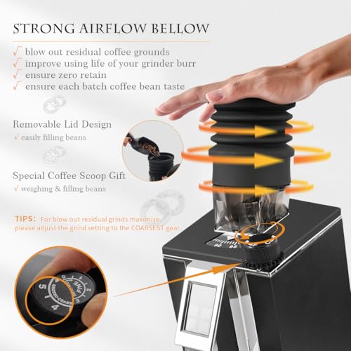 CAFEMASY Single Dose Hopper Compatible with Eureka Mignon Espresso Coffee Grinder Silicone Bellow for Blow Out Residual Coffee Grounds (Inclined Hopper) - Image 4