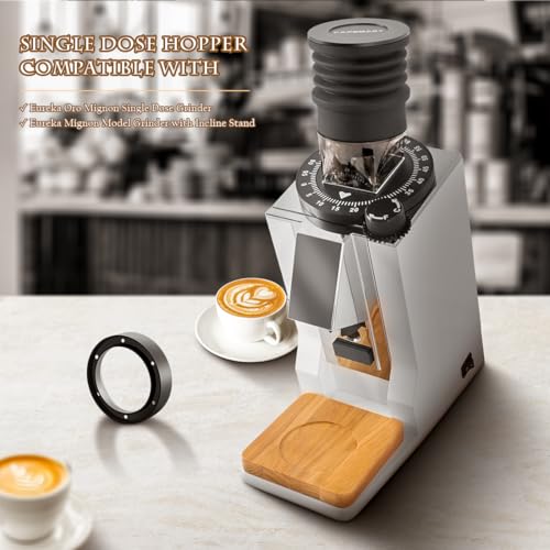 CAFEMASY Single Dose Hopper Compatible with Eureka Mignon Espresso Coffee Grinder Silicone Bellow for Blow Out Residual Coffee Grounds (Inclined Hopper) - Image 2