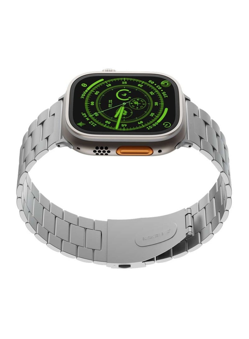 LEVELO Monet Metal Watch Strap for Apple Watch 49mm - Titanium - Image 1