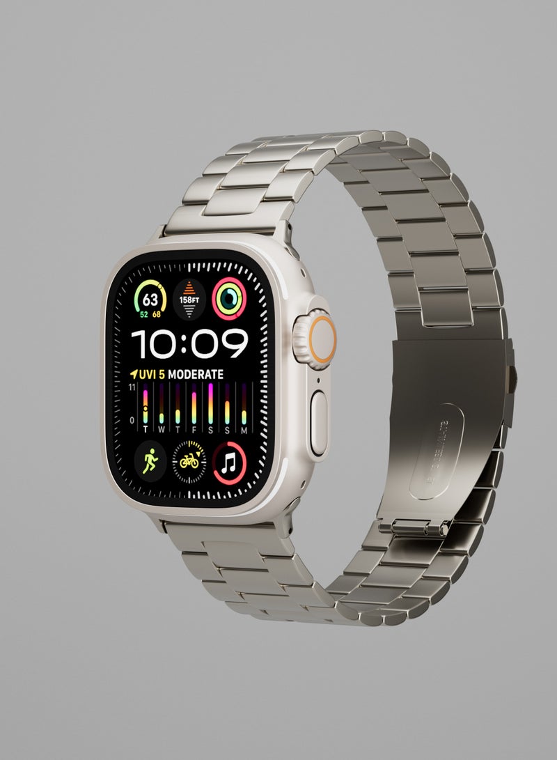 LEVELO Monet Metal Watch Strap for Apple Watch 49mm - Titanium - Image 2