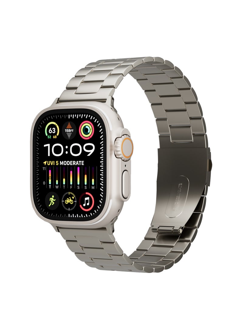 LEVELO Monet Metal Watch Strap for Apple Watch 49mm - Titanium - Image 5