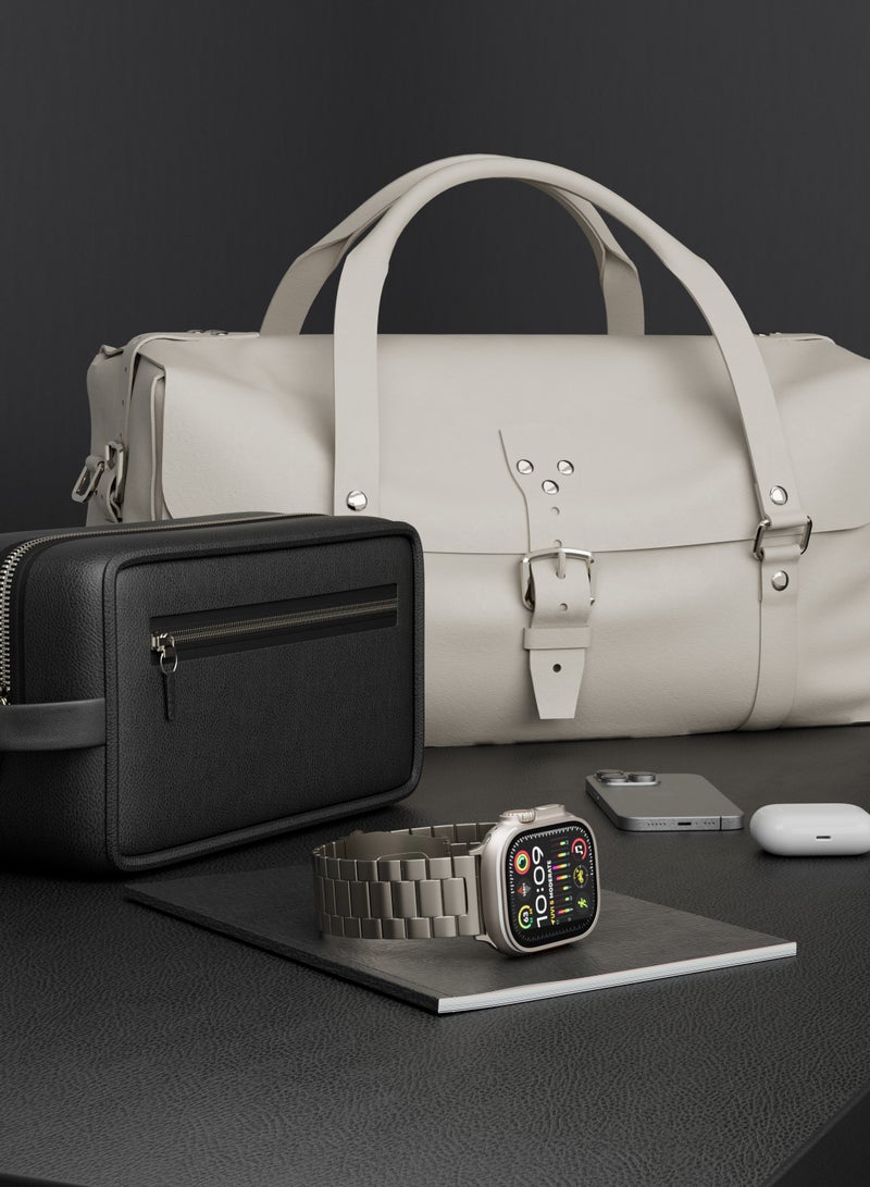 LEVELO Monet Metal Watch Strap for Apple Watch 49mm - Titanium - Image 4