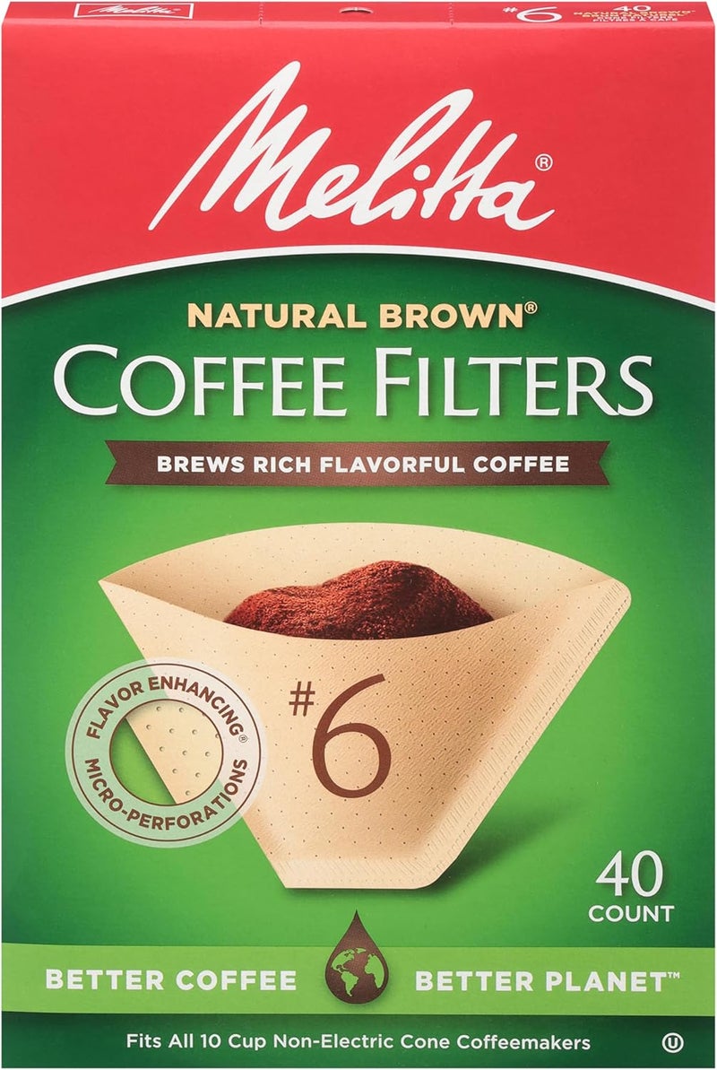 Melitta COFFEE FILTER 6BRN 40CT