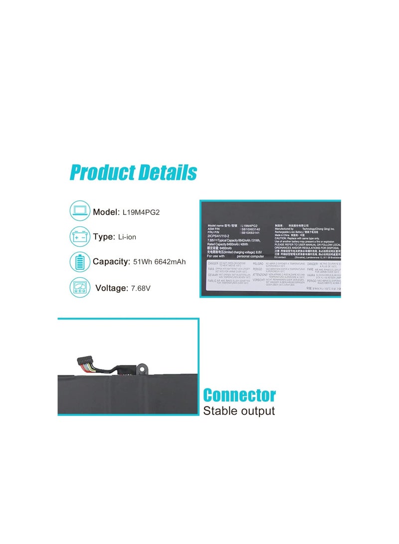 Terabyte L19M4PG2 SB10X63140 5B10X63141 L19D4PG2 5B10X63138 L19L4PG2 SB10X63137 5B10X63136 Laptop Battery Compatible with Lenovo IdeaPad ChromeBook Flex 5 13.3 inch Series - Image 3