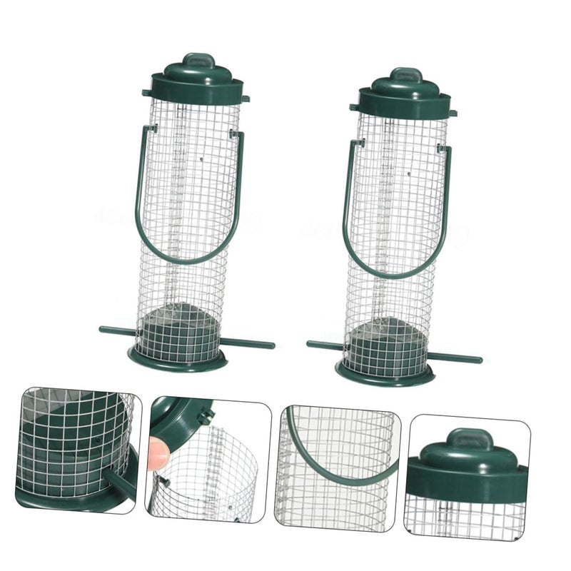 2 Pcs Hanging Bird Feeder Outdoor Garden Decoration Plastic Reusable For Canary Parrot - Image 5
