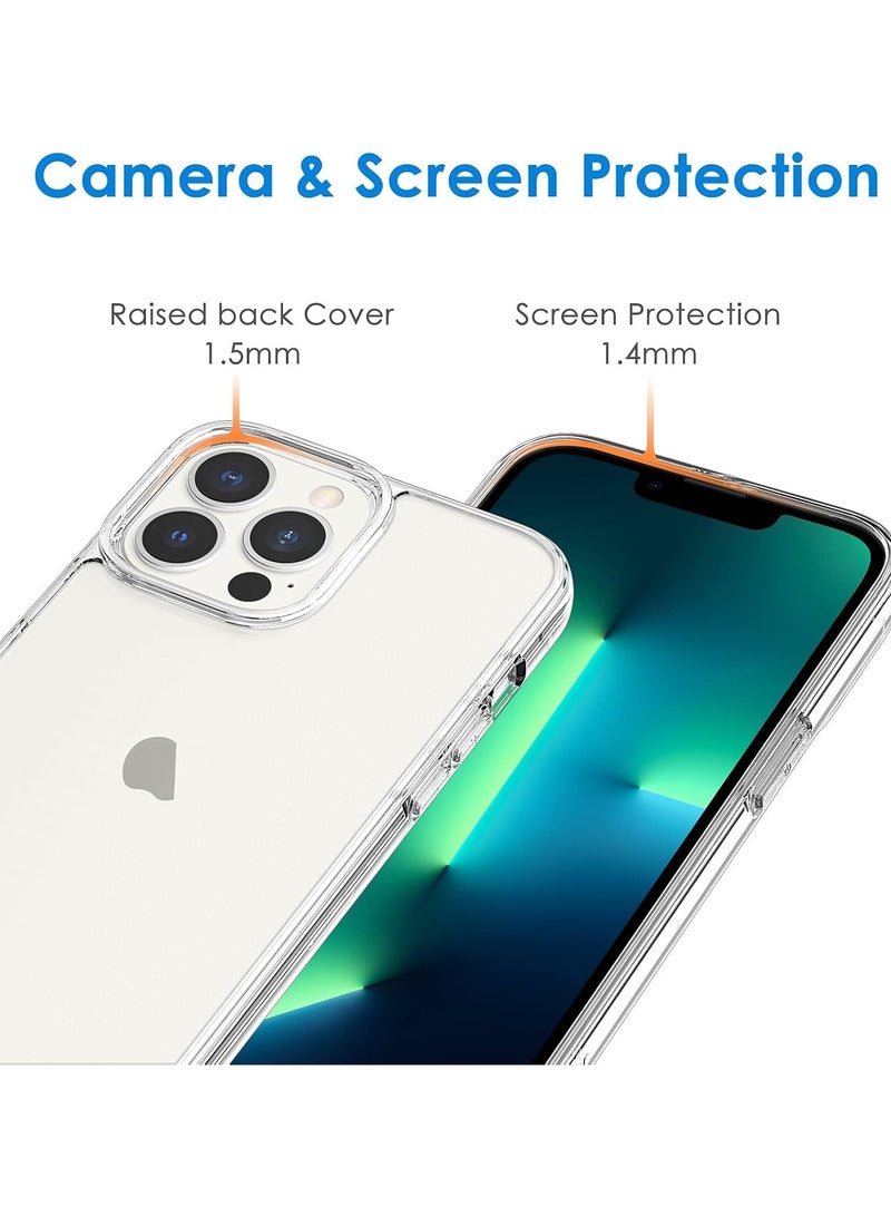 Mismo Clear Shockproof Case for iPhone 13 Pro Max – Ultra Thin Transparent TPU Cover, Anti-Scratch & Anti-Yellowing Crystal Clear Protective Bumper Case - Clear - Image 3