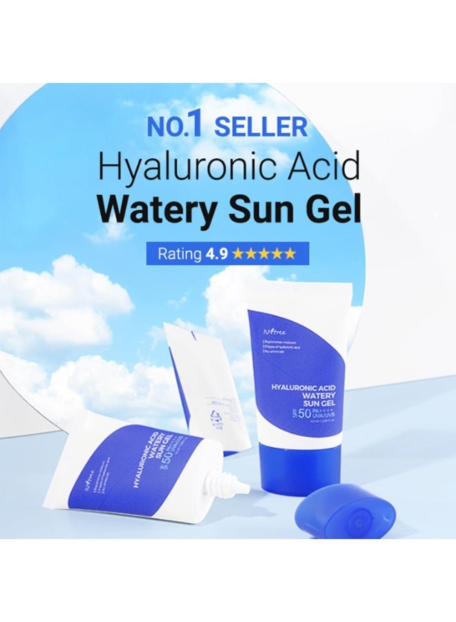 ISNTREE-HYALURONIC ACID WATERY SUN GEL 50ml - Image 2