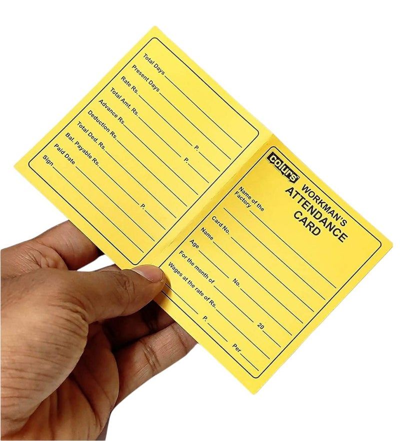 JSMSH تقرير الحضور اليومي لرواتب الأجور اليومية/بطاقة الحضور الشهرية وحساب الأجور/تقرير الحضور بألوان مختلطة (متوسط، عبوة من 300) - Image 5