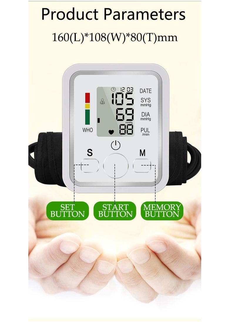 NIBEMINENT - 3PCS Blood Pressure Monitor With LCD Digital Display with Reliable Fingertip Pulse Oximeter Heart Rate Monitor,Digital Handheld Infrared Thermometer - Image 1