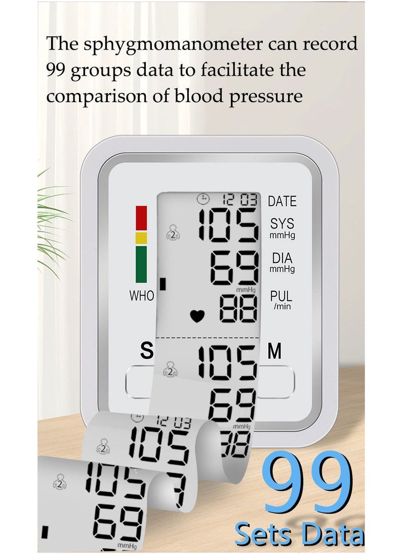 NIBEMINENT - 3PCS Blood Pressure Monitor With LCD Digital Display with Reliable Fingertip Pulse Oximeter Heart Rate Monitor,Digital Handheld Infrared Thermometer - Image 1