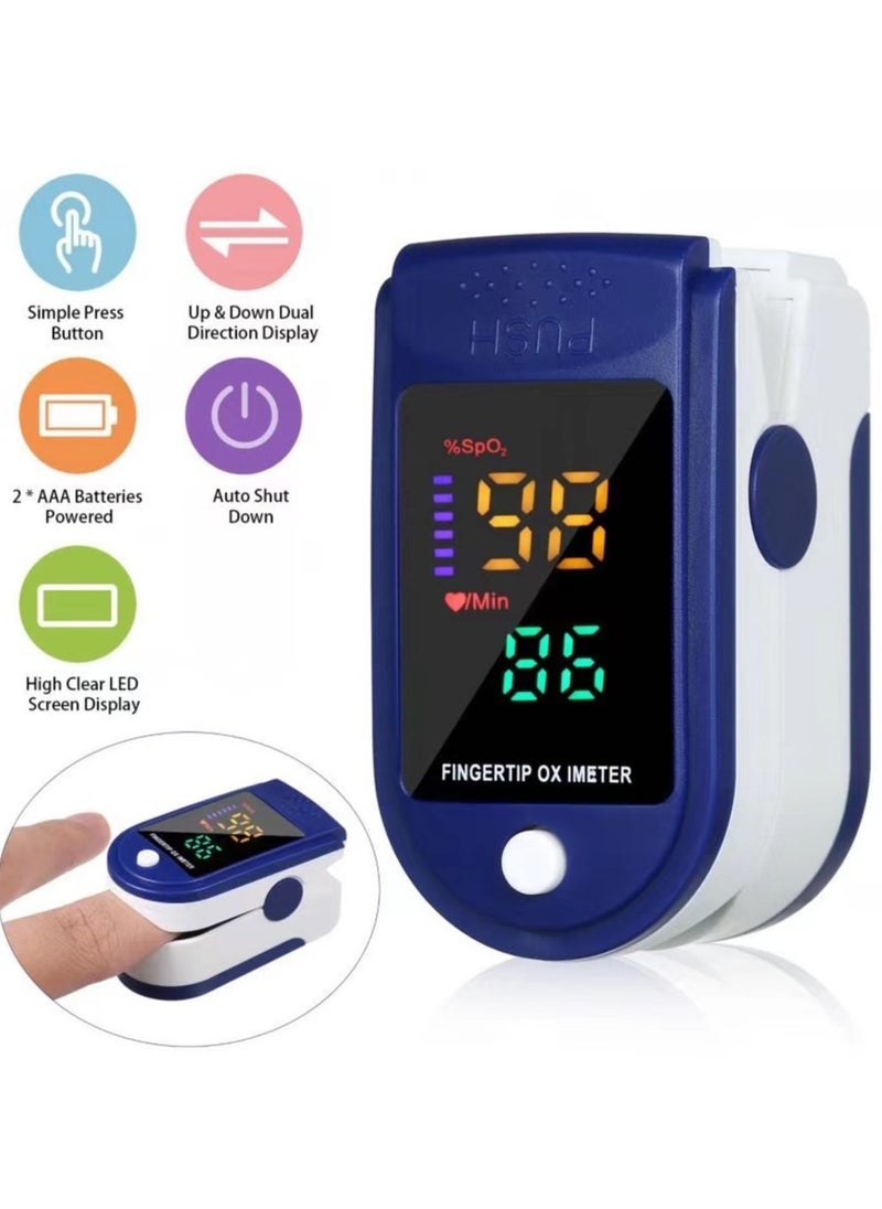 NIBEMINENT - 3PCS Blood Pressure Monitor With LCD Digital Display with Reliable Fingertip Pulse Oximeter Heart Rate Monitor,Digital Handheld Infrared Thermometer - Image 1