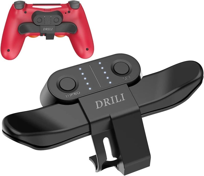 DRILI Paddles for PS4 Controller, Back Button Attachment for PS4 Controller, TURBO Function/Memory Function/Plug And Play, PS4 controller accessories - Image 1