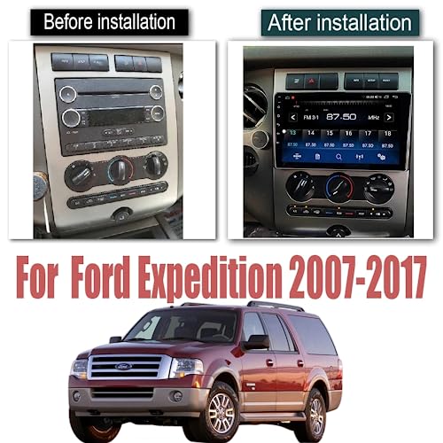 CZSWCH Android 12 Radio for Ford Expedition (2007-2017) Stereo 9 inch IPS Screen 8 Core (3G+32G) Build-in Wireless Carplay/Android Auto/WiFi/Bluetooth Free AHD Camera - Image 2