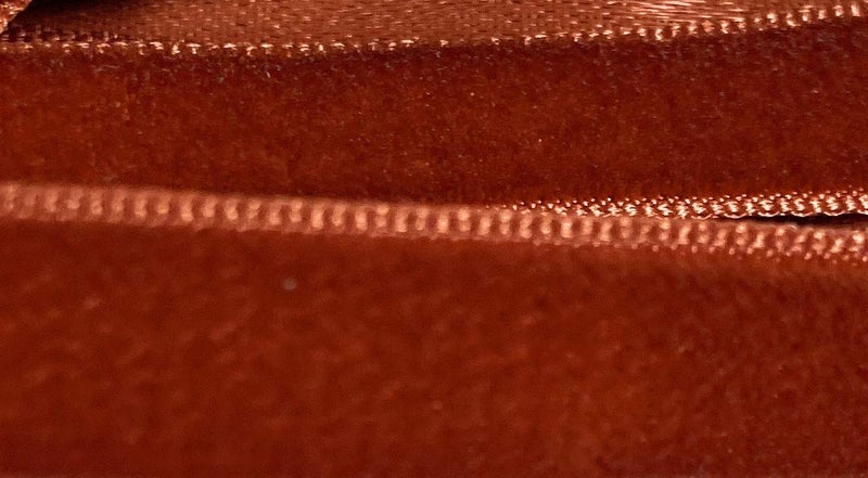 Vintage 38 Velvet Ribbon t Made in Swiss 5 Yards TT 38 Velvet Chutney Copper 5 Yards