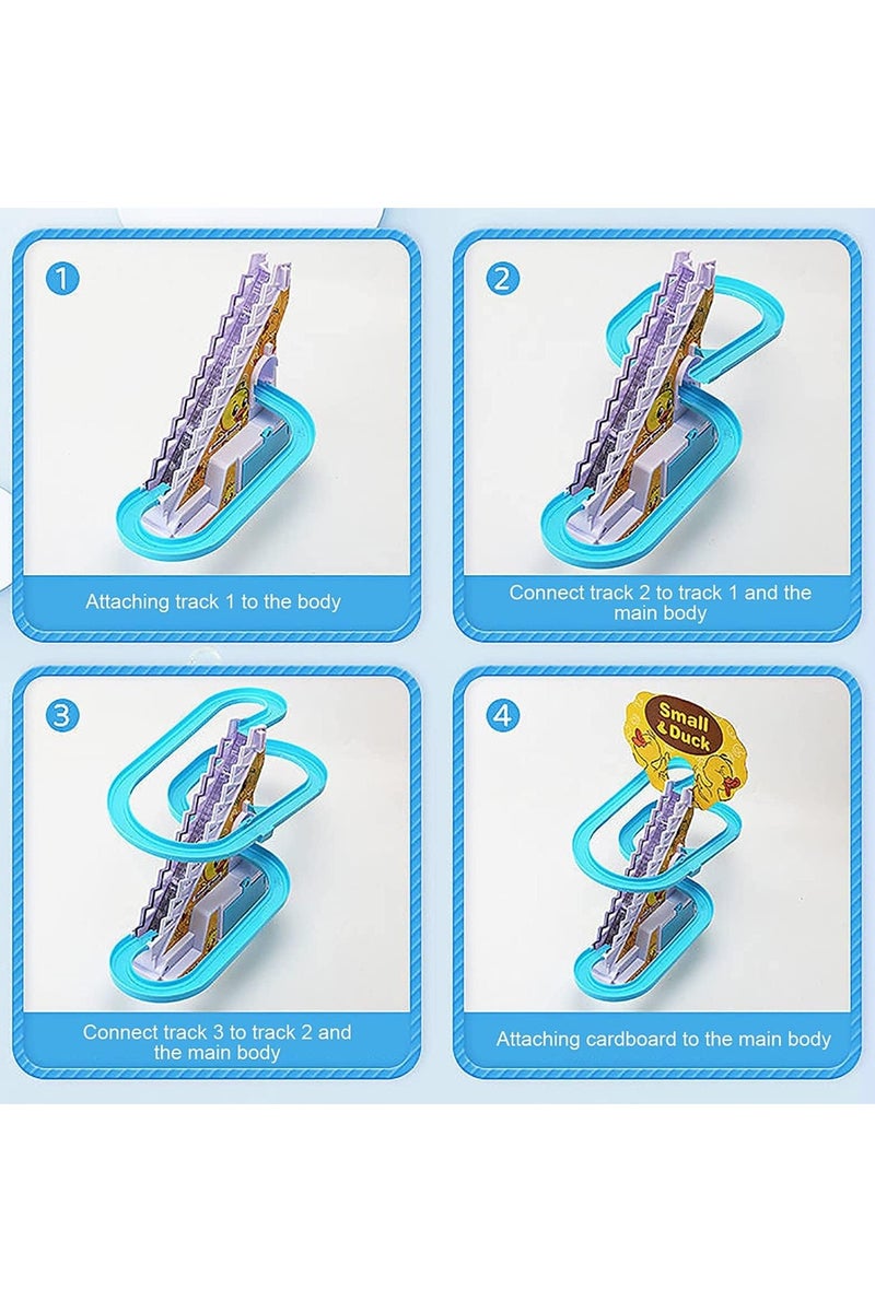 Electric Duck Climbing Toy – LED Track Slide with Music for Kids | 3 Ducks, Fun & Educational Gift - Image 2