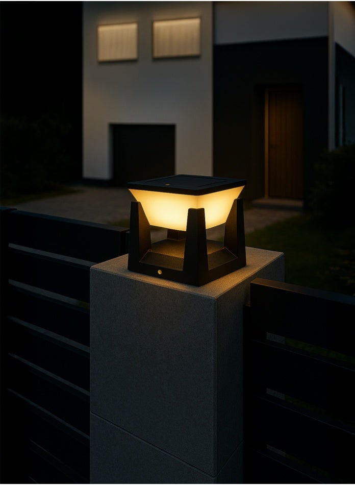 MODI Solar Post Light IP65 Waterproof 10 Hours Lighting 200x200mm White Warm Golden RGB Color Changing Auto On Off Outdoor Garden Landscape Pathway Decoration Energy Saving - Image 3