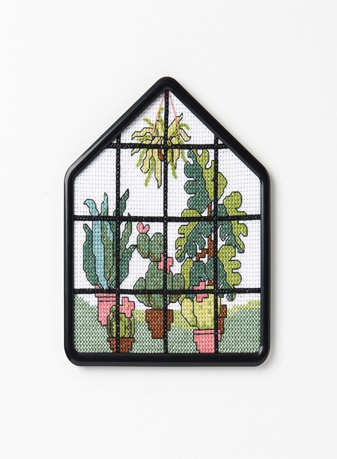 Bucilla 47907E My 1st Stitch Counted Cross Stitch Kit, 4", Greenhouse - Image 2