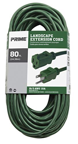 Prime Wire & Cable سلك وكابل برايم EC880633 بطول 80 قدم 16/3 SJTW سلك تمديد خارجي للحدائق، أخضر - Image 2