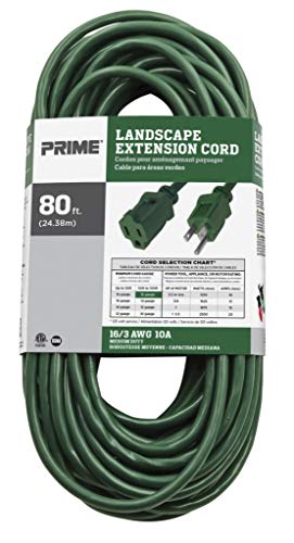 Prime Wire & Cable سلك وكابل برايم EC880633 بطول 80 قدم 16/3 SJTW سلك تمديد خارجي للحدائق، أخضر - Image 3