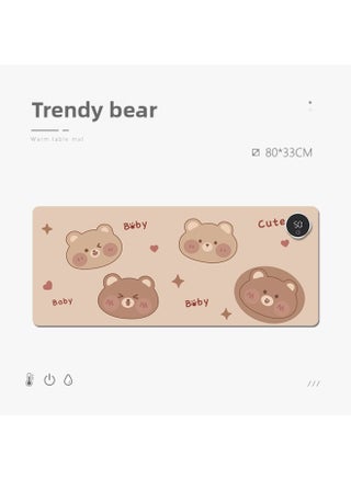 Heating Mouse Pad Office Desktop Heating Warm Table Mat Students Homework Writing Heating Table Mat Warm Hand Waterproof-Color:70*33 Four-leaf Clover Digital Display Switch-Pattern:Trendy Bear - pzsku/Z797750744CB394EDB08BZ/45/1746205734/04f09a83-106a-4996-a995-e939e5fed897