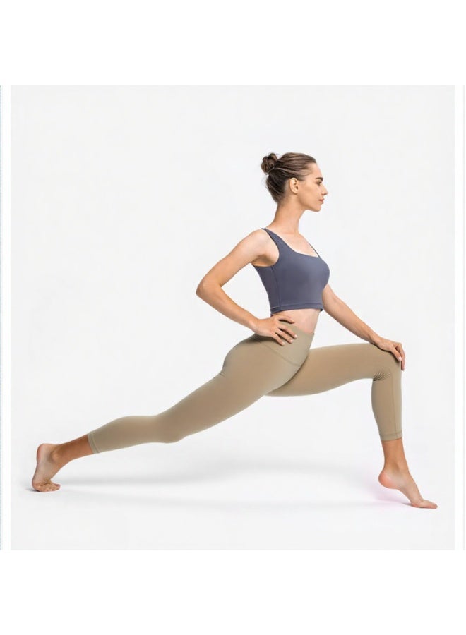 NIBEMINENT Essential/Pure&Plain 7/8 Leggings, High Waisted Compression Soft Pants Workout Athletic Yoga Pants 24" - Image 2