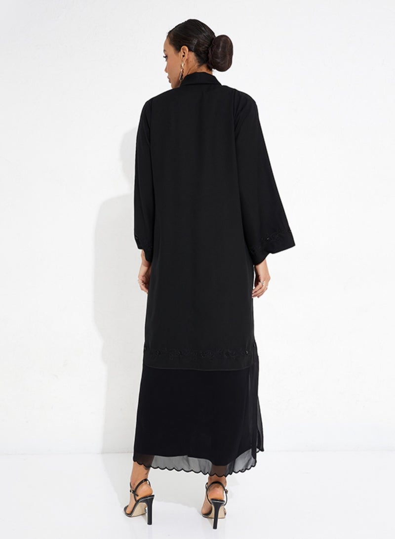 Rosette Abaya Black Danteil Abaya - Image 3