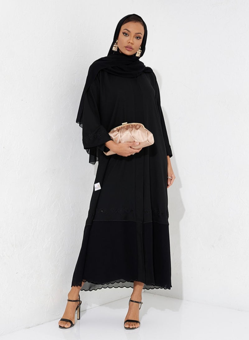 Rosette Abaya Black Danteil Abaya - Image 4