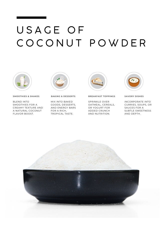 أباميك مسحوق جوز الهند المجفف من أوافي ميل | جوز هند مطحون ناعماً | طبيعي وعطري للطبخ والخبز - 500 غرام | 17.6 أونصة - Image 3