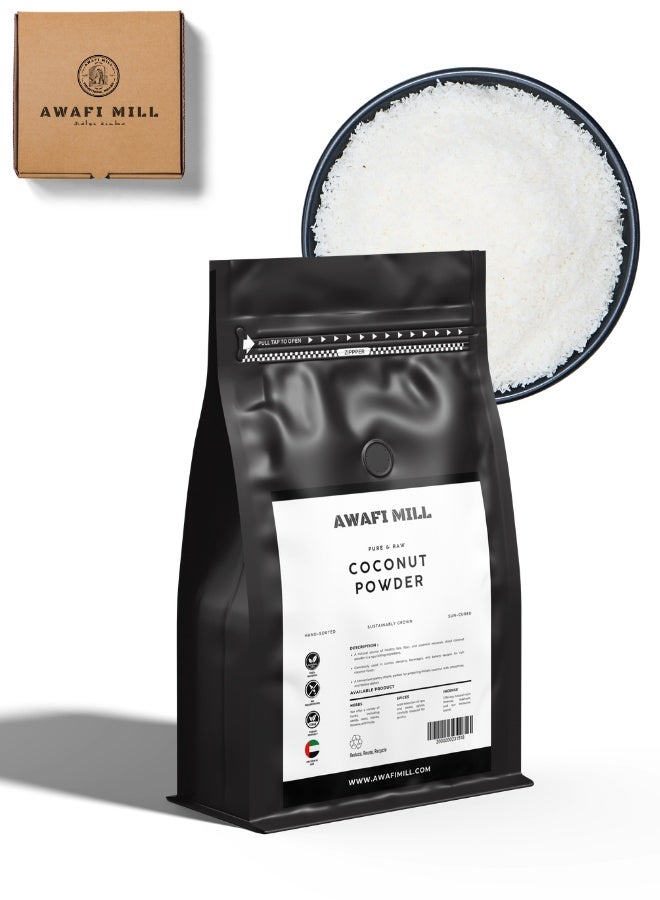 أباميك مسحوق جوز الهند المجفف من أوافي ميل | جوز هند مطحون ناعماً | طبيعي وعطري للطبخ والخبز - 500 غرام | 17.6 أونصة - Image 1