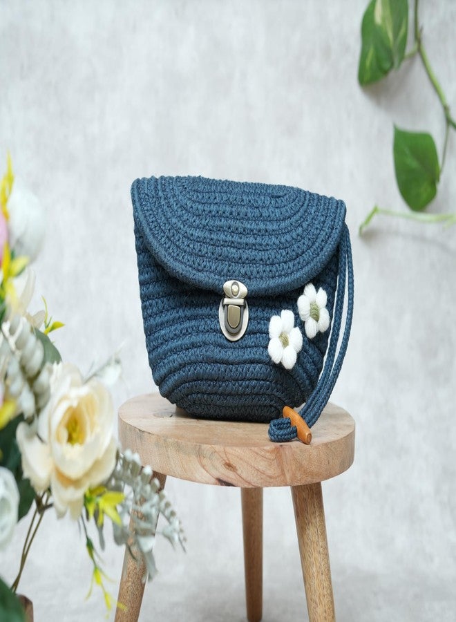 Ariya Women Clutch Handbag (4076 | Blue) Handcrafted PP & Cotton Blend Clutch, Perfect for Ladies & Girls, Lightweight Stylish Purse for Parties, Special Occasions, Casual & Formal - Image 2
