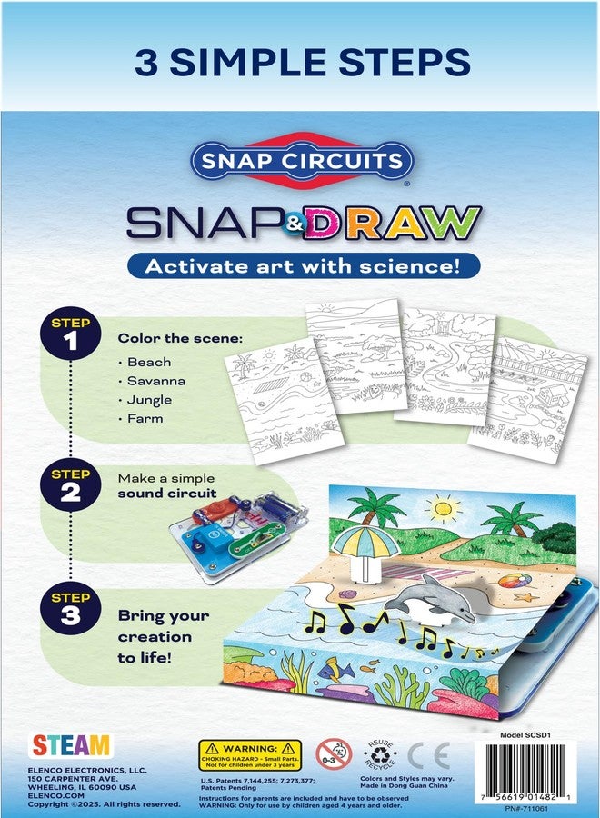 SNAP CIRCUITS Snap & Draw STEAM Toy for Boys and Girls | STEM Toy for Kids 4+ yrs | Art & Science Activity Kit | Building Kit - Image 2