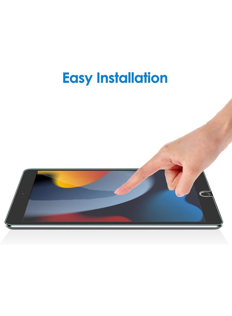 جي تيك واقي شاشة لجهاز iPad مقاس 10.2 بوصة، موديلات 2021، 2020، 2019، الجيل التاسع، الثامن، والسابع، مصنوع من زجاج مقوى، صلابة 9H، مقاوم لبصمات الأصابع، فائق الوضوح، سهل التركيب، مقاوم للخدوش. - Image 3