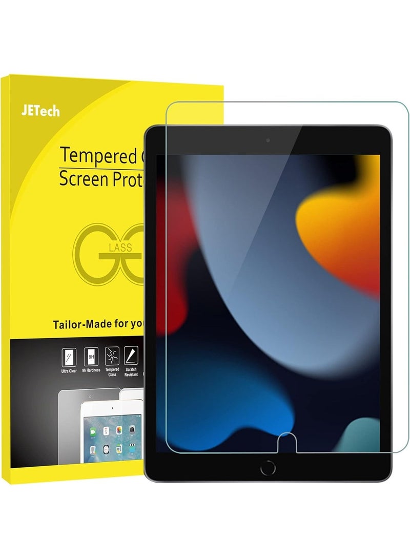 جي تيك واقي شاشة لجهاز iPad مقاس 10.2 بوصة، موديلات 2021، 2020، 2019، الجيل التاسع، الثامن، والسابع، مصنوع من زجاج مقوى، صلابة 9H، مقاوم لبصمات الأصابع، فائق الوضوح، سهل التركيب، مقاوم للخدوش. - Image 1
