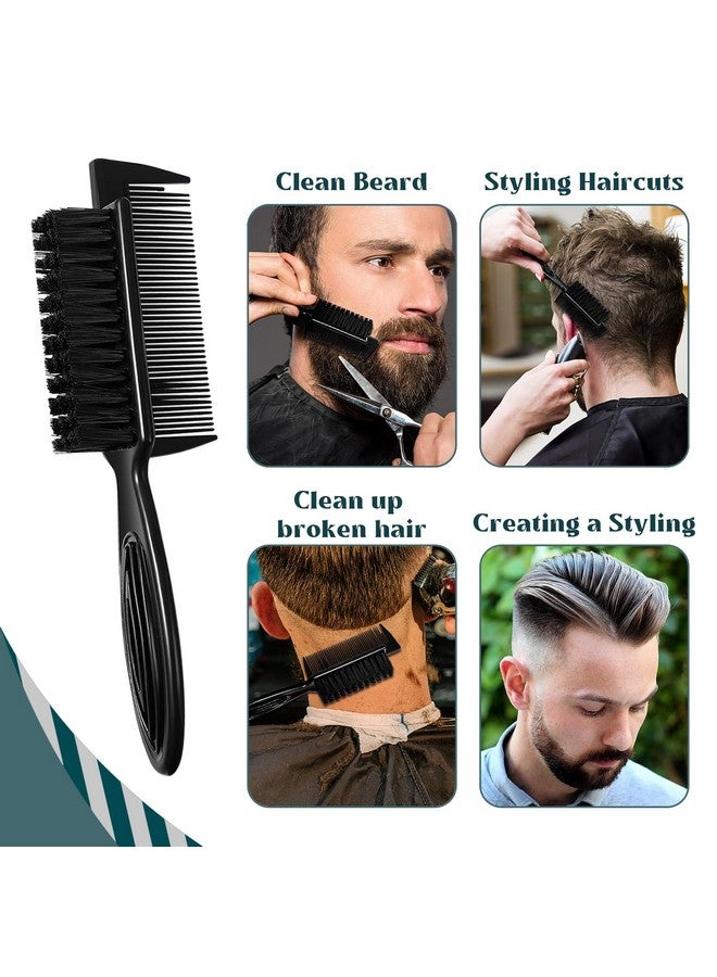 Vtrem Barber Brush For Clippers Dual Head Cleaning Brush Comb Black Barber Supplies Brush For Men Barber Fade Brush Beard Brush - Image 5