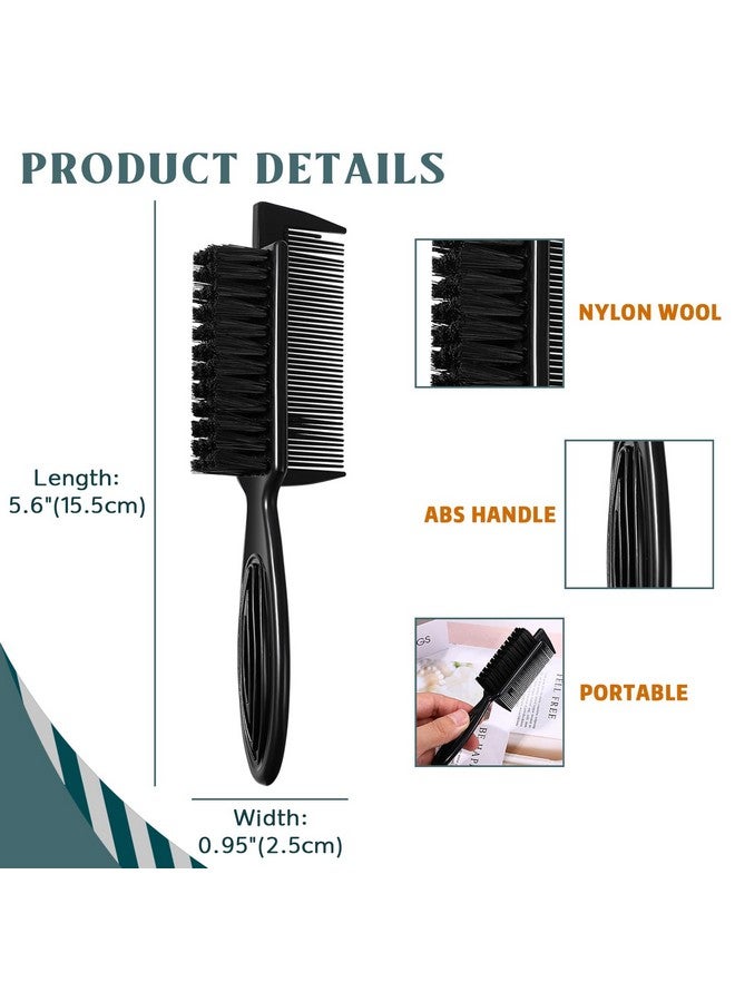 Vtrem Barber Brush For Clippers Dual Head Cleaning Brush Comb Black Barber Supplies Brush For Men Barber Fade Brush Beard Brush - Image 4
