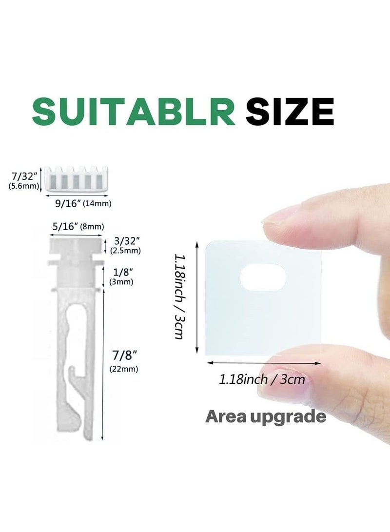 KASTWAVE Clear Vertical Blind Repair Tabs, KASTWAVE Transparent Vane Savers Blind Repair Clips Window Blinds Replacement Slats for Vertical Blinds Replacement Slats Blind Replacement Parts Panels (50 Pcs) - Image 3