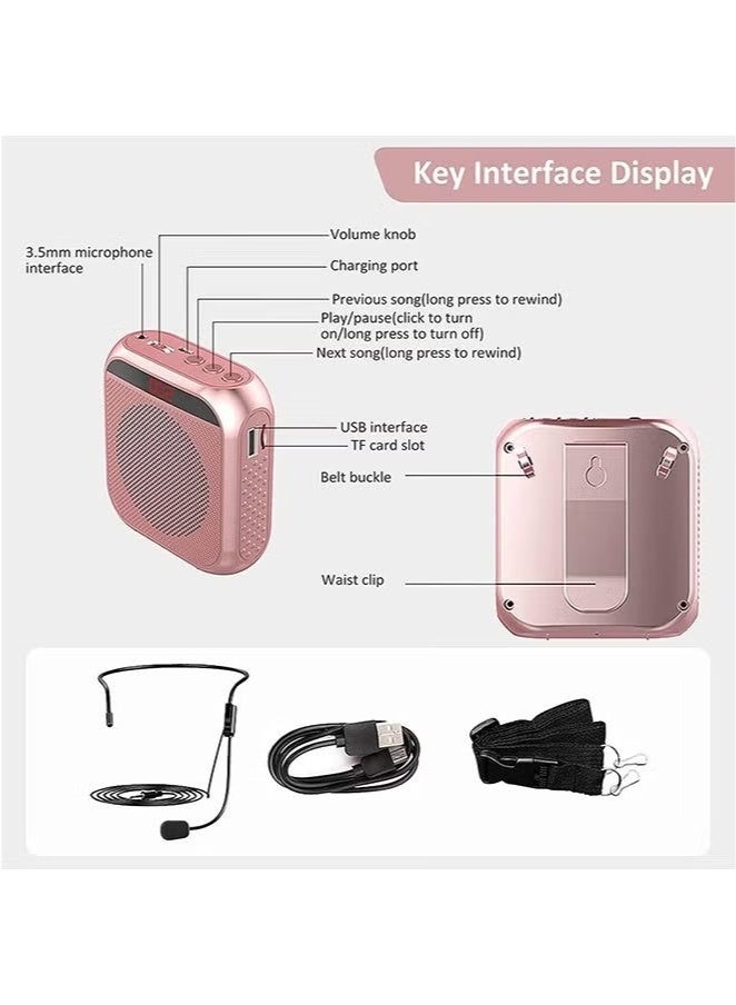 Beauenty Voice Amplifier with Wired Microphone Headset, Portable Rechargeable PA System Speaker Personal Microphone Speech Amplifier, Loudspeaker for Teachers, Tour Guides, Coaches, Metting, Yoga, Fitness  - Image 2
