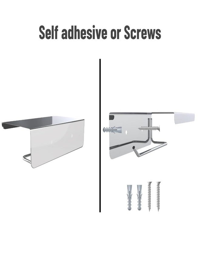 ACHRO Self Adhesive and Wall Mounting Toilet Paper Holder Stainless Steel (Pack of 2) - Image 3